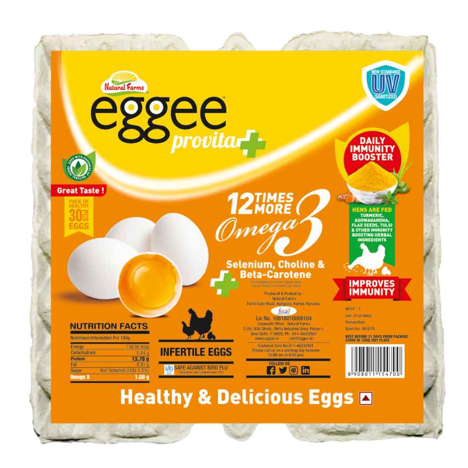 Eggee Omega 3 Provita+ White Eggs Tray
