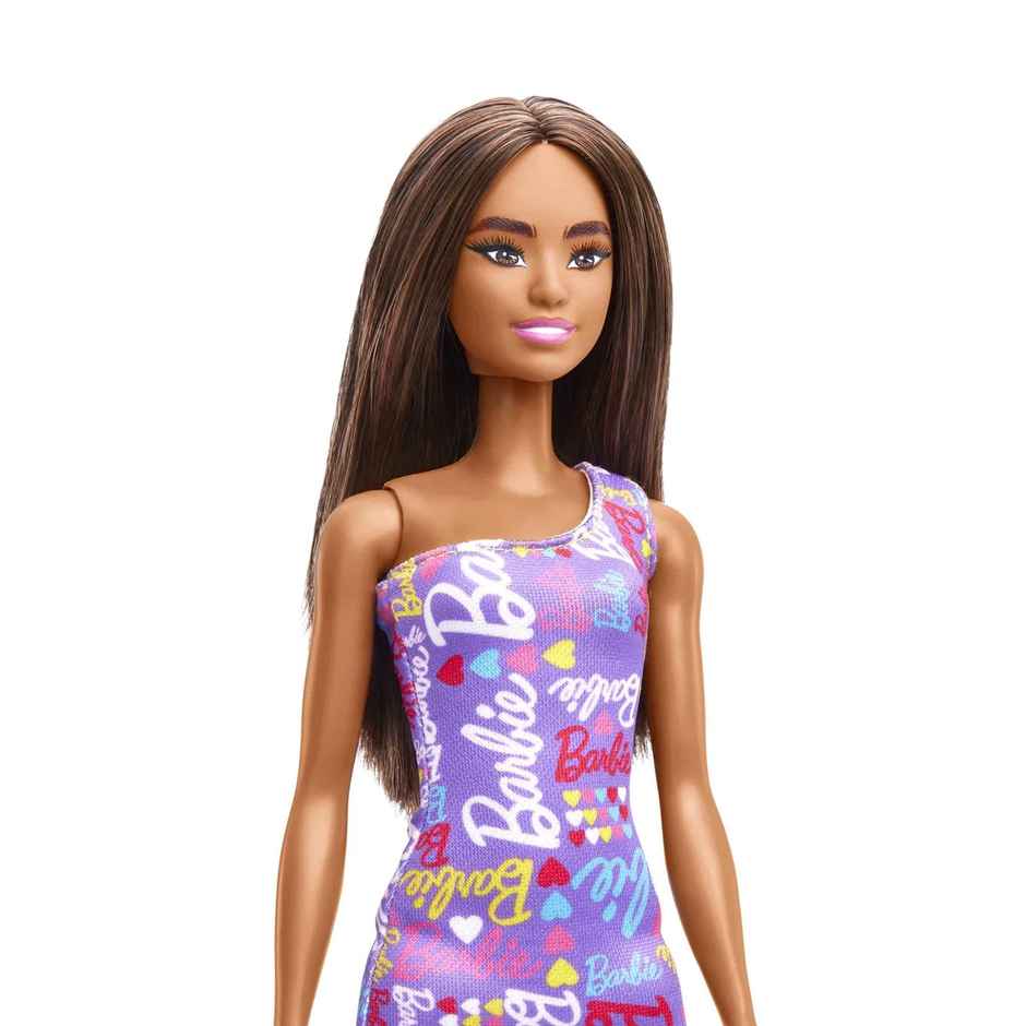 Barbie Doll | Barbie Logo Print Dress | Purple