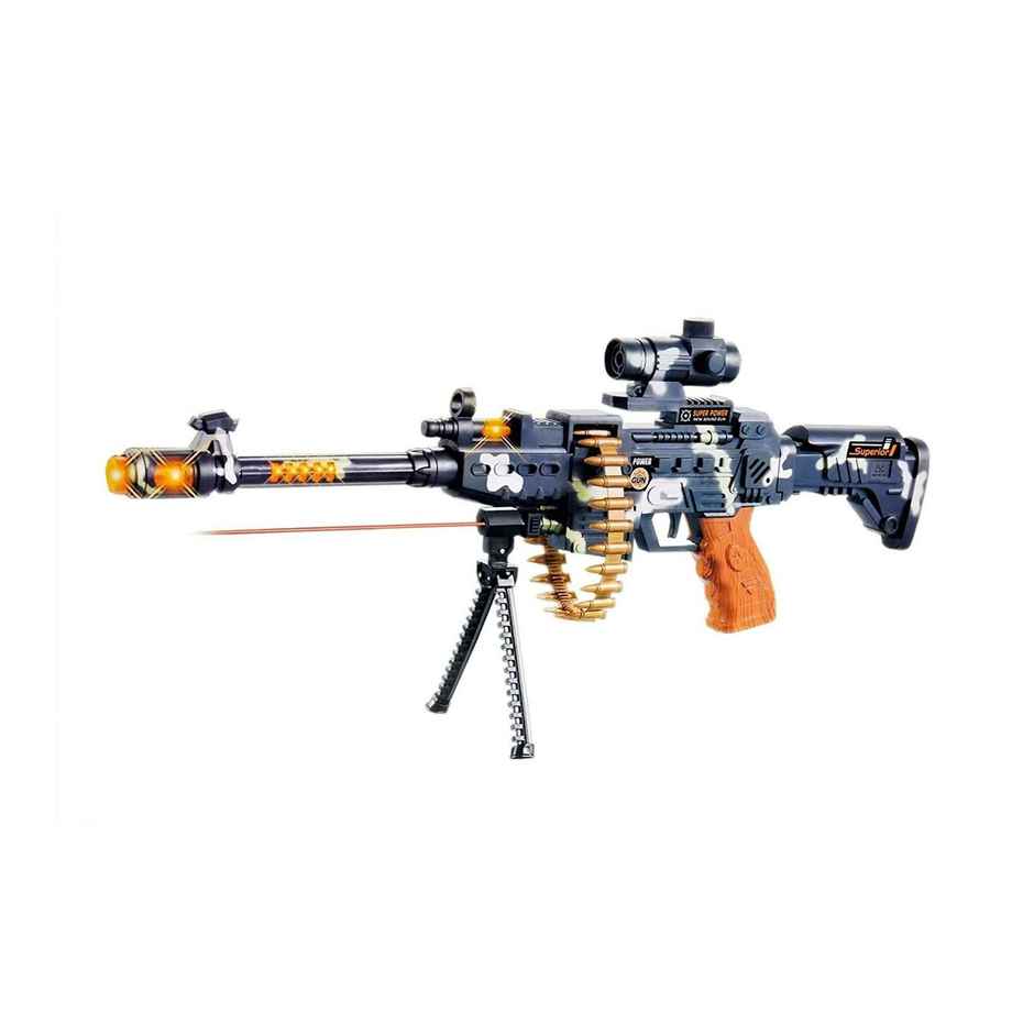 Toyshine Army Style Toy Gun With Music, Lights And Laser Light (4 - 8 Years)