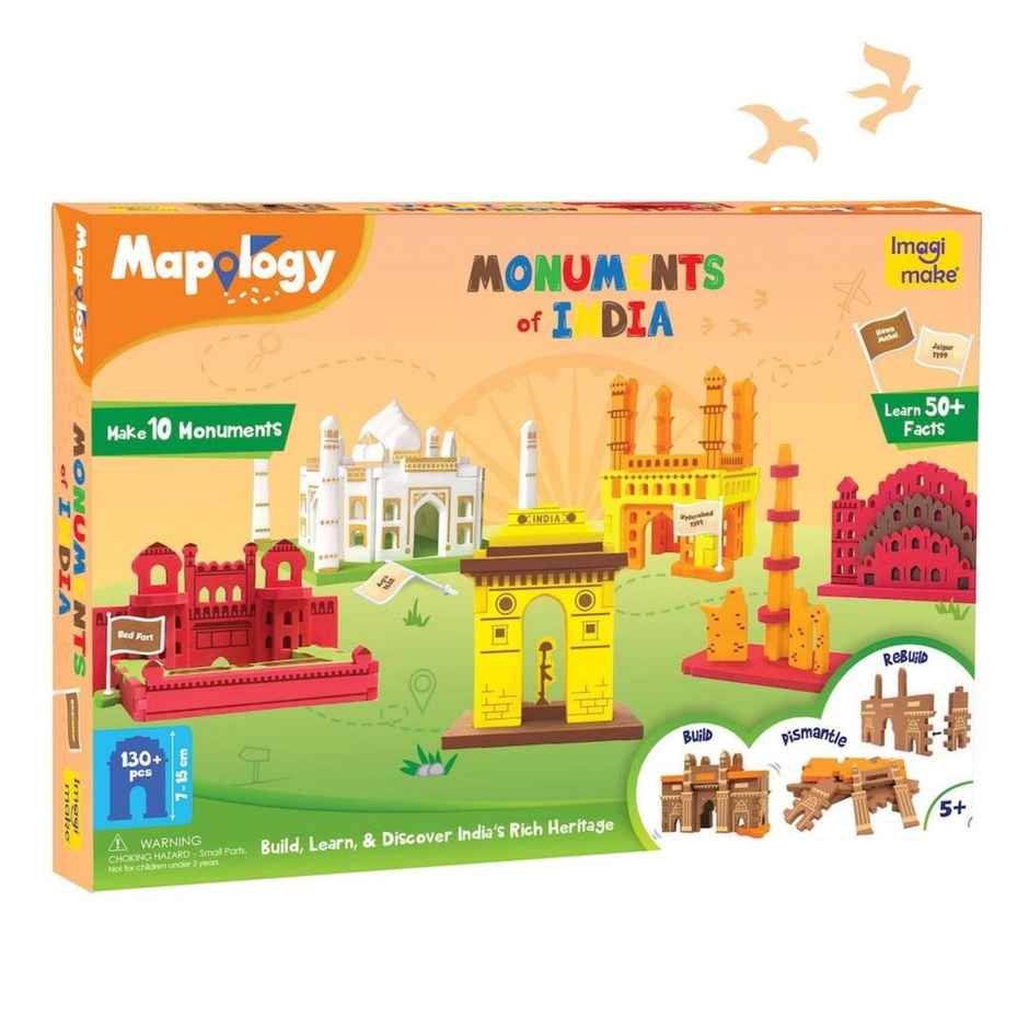 Imagimake Mapology Monuments of India - Educational 3D Model Puzzle for Kids Gifting (5+ Years)