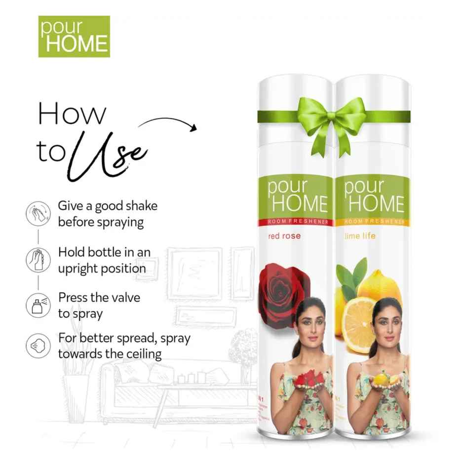 Pour Home Red Rose & Lime Life Room Freshener Spray
