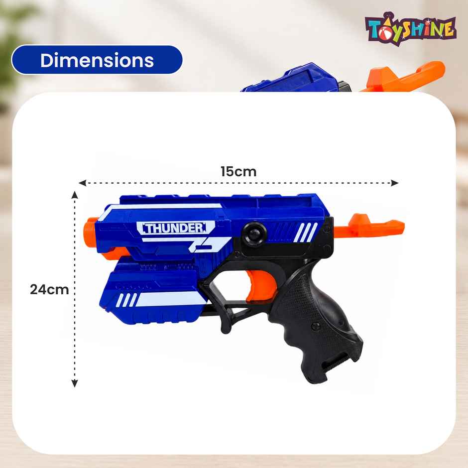 Toyshine Long-Range Foam Blaster Gun Toy with 10 Bullets | Safe & Multicolor Fun | Toy Gun