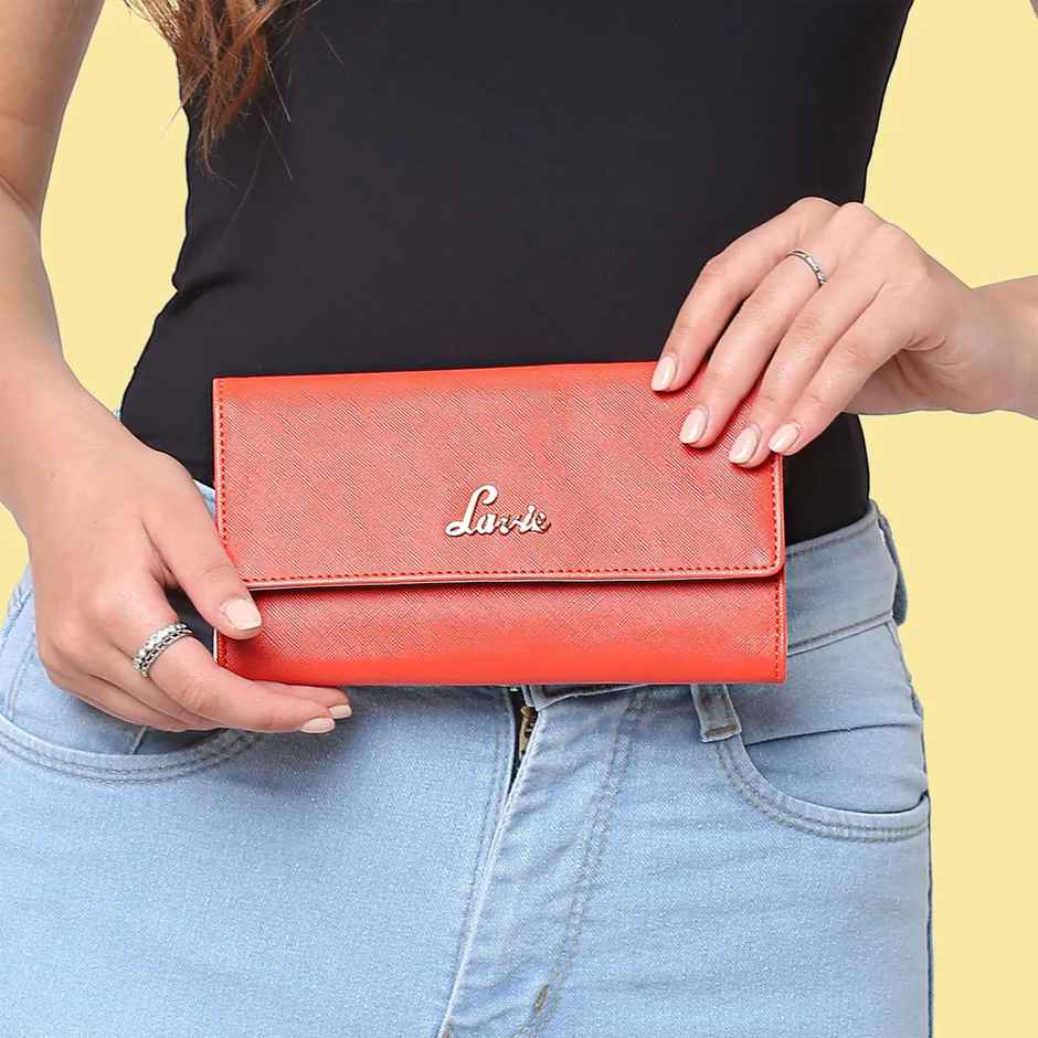 Lavie Women's Large 3 Fold Clutches | Large | Coral