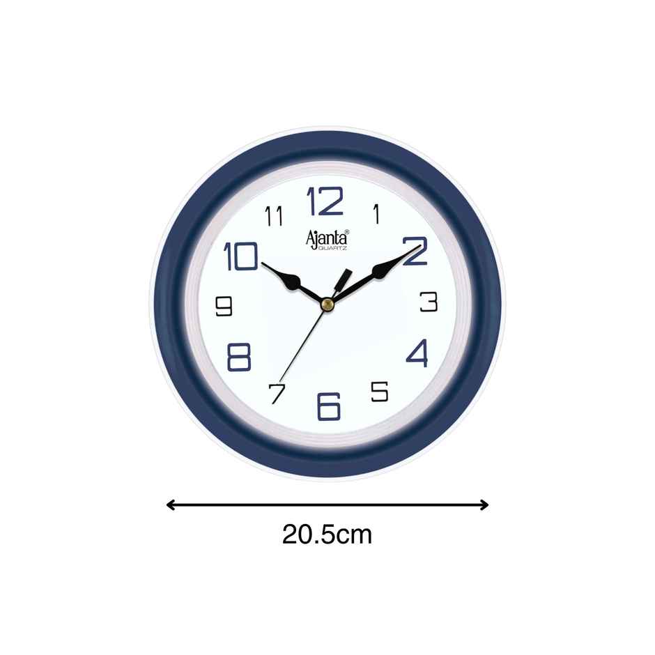Ajanta Quartz Blue Abstract Office Clock (210 x 42 x 211mm)