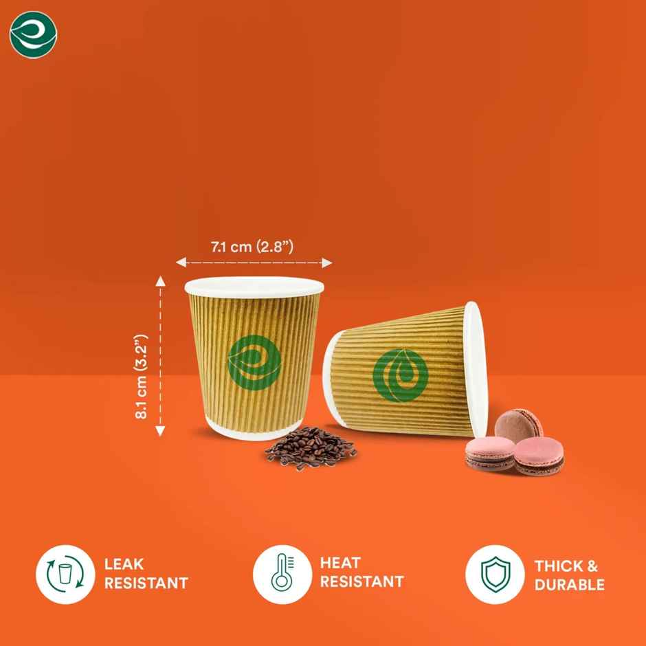 ECO SOUL 180 ml | 25 Count | Disposable Cup - Glass | Convenient for Daily Use