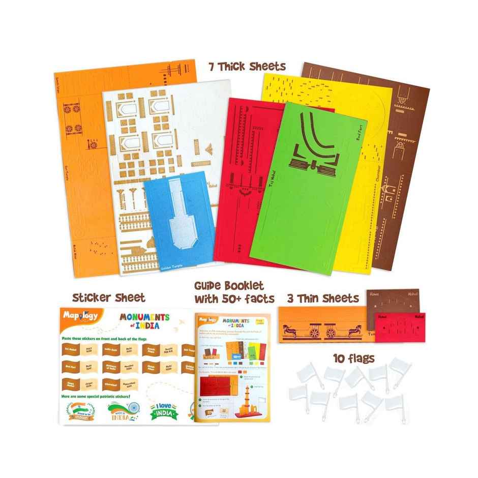 Imagimake Mapology Monuments of India - Educational 3D Model Puzzle for Kids Gifting (5+ Years)