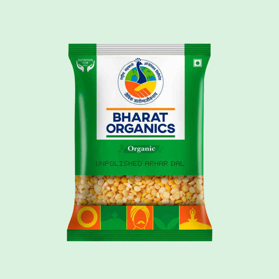 Bharat Organics Unpolished Arhar Dal