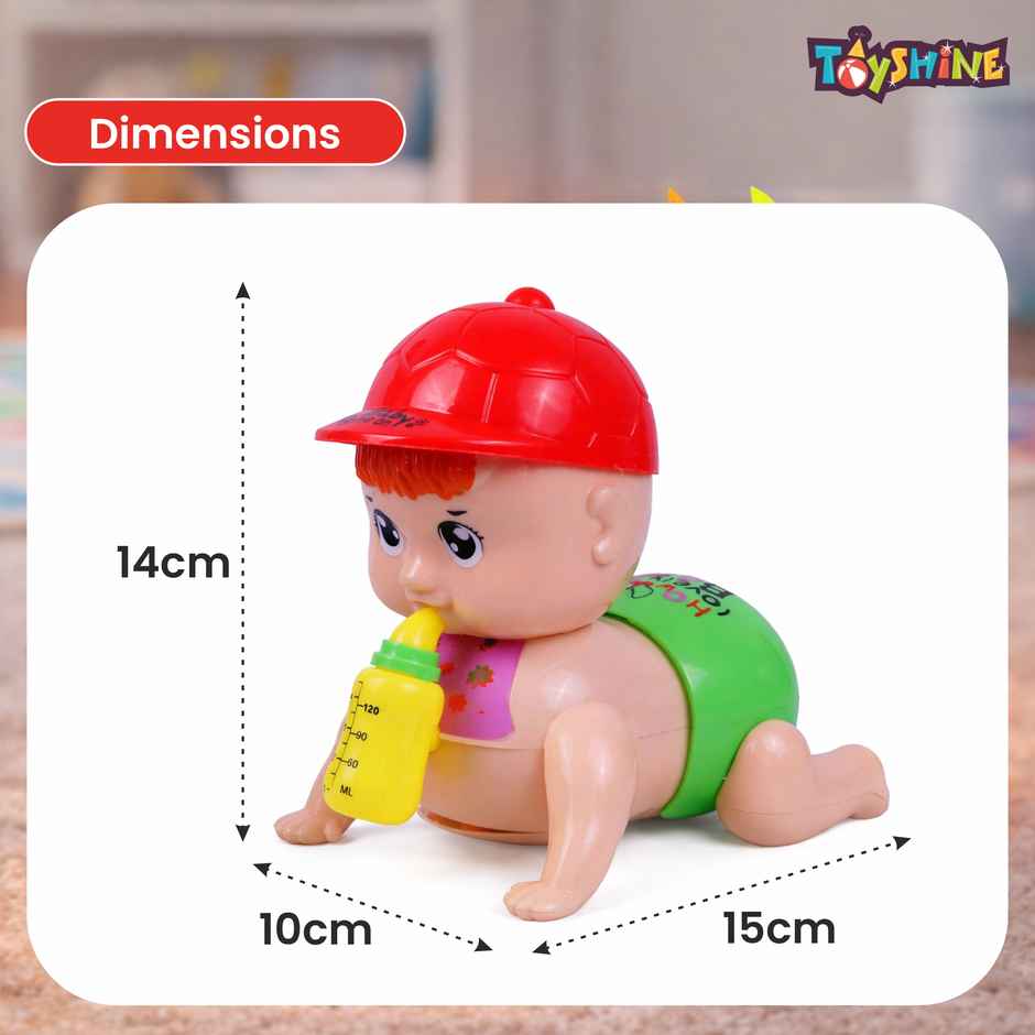 Toyshine Battery Powered Crawling Baby Toy with Lights & Sounds - Interactive Fun for Kids