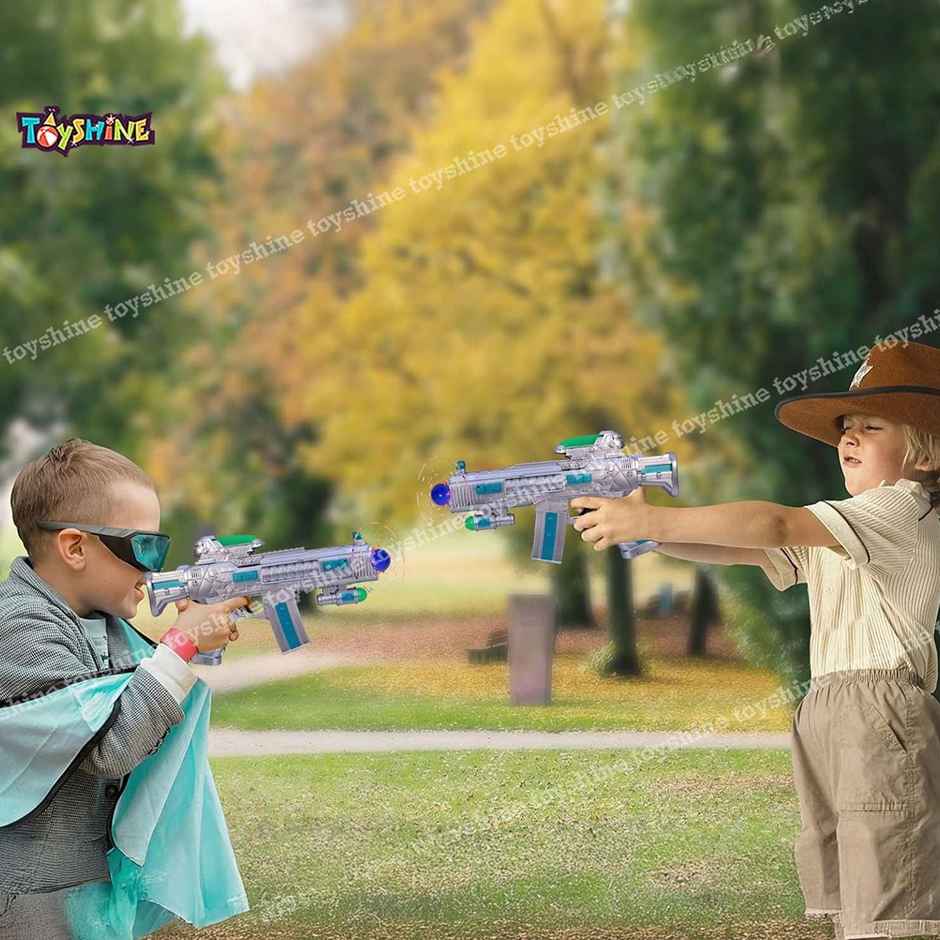 Toyshine Space Musical Toy Gun For Kids With Flashing Lights - Assorted