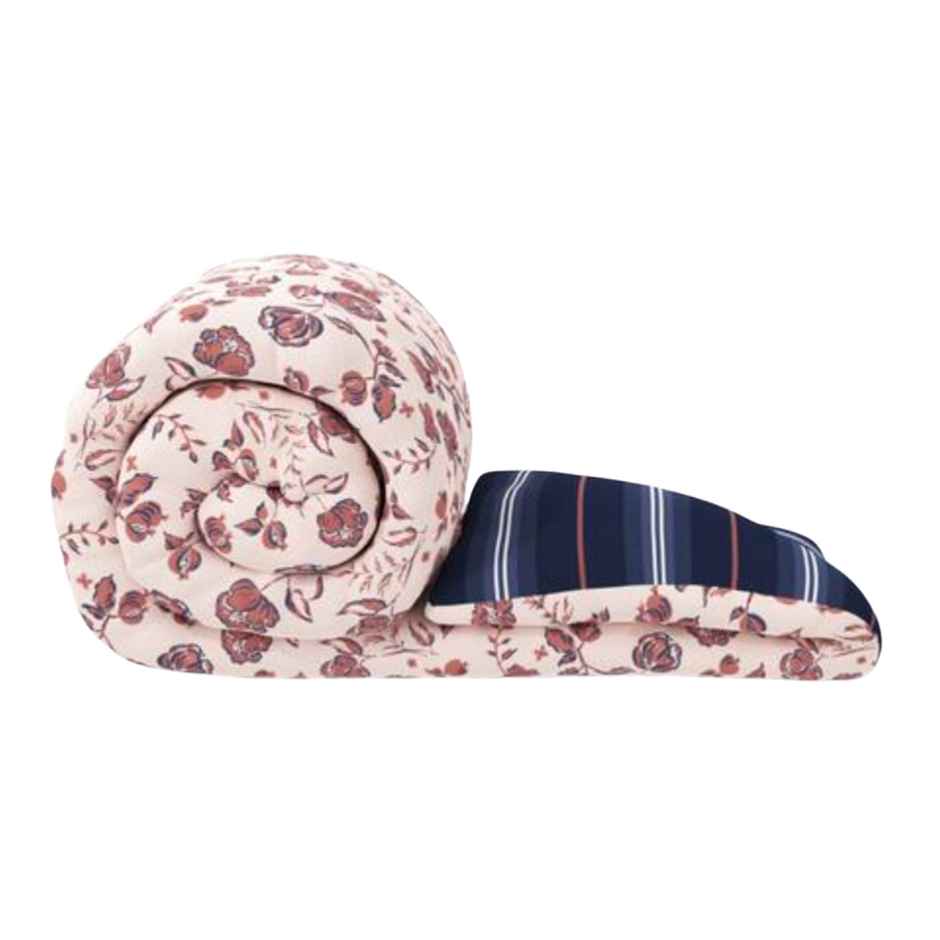 Kopa Super Soft Microfiber Comforter for All Weather | Single Size | Floral | Brick, Blue