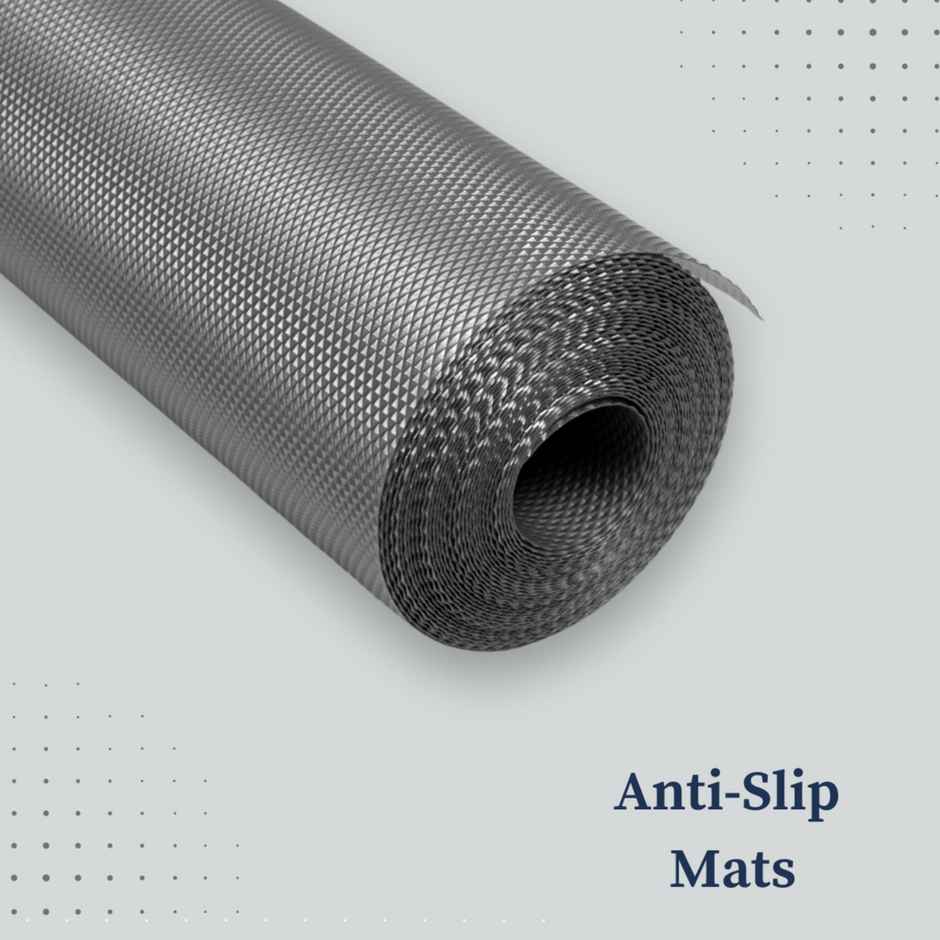 HomeStrap Eva Anti Slip Grey Mat Diamond Shape | 45 x 500 cm