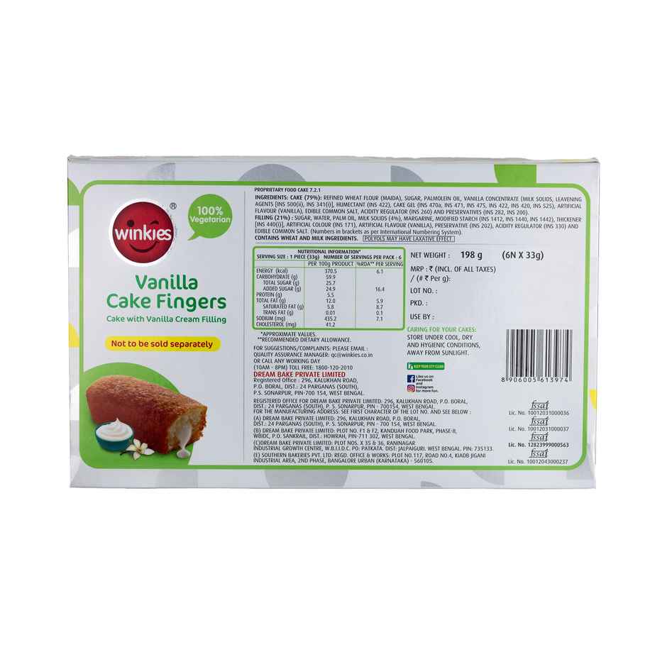 Winkies Novo Vanilla Cake | Bakery Delight