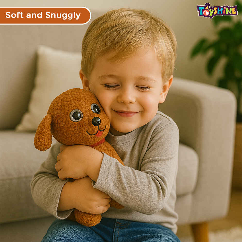 Spanker Cute Dog Soft Toy Fluffy Plush Puppy for Kids Multicolor | 23 cm
