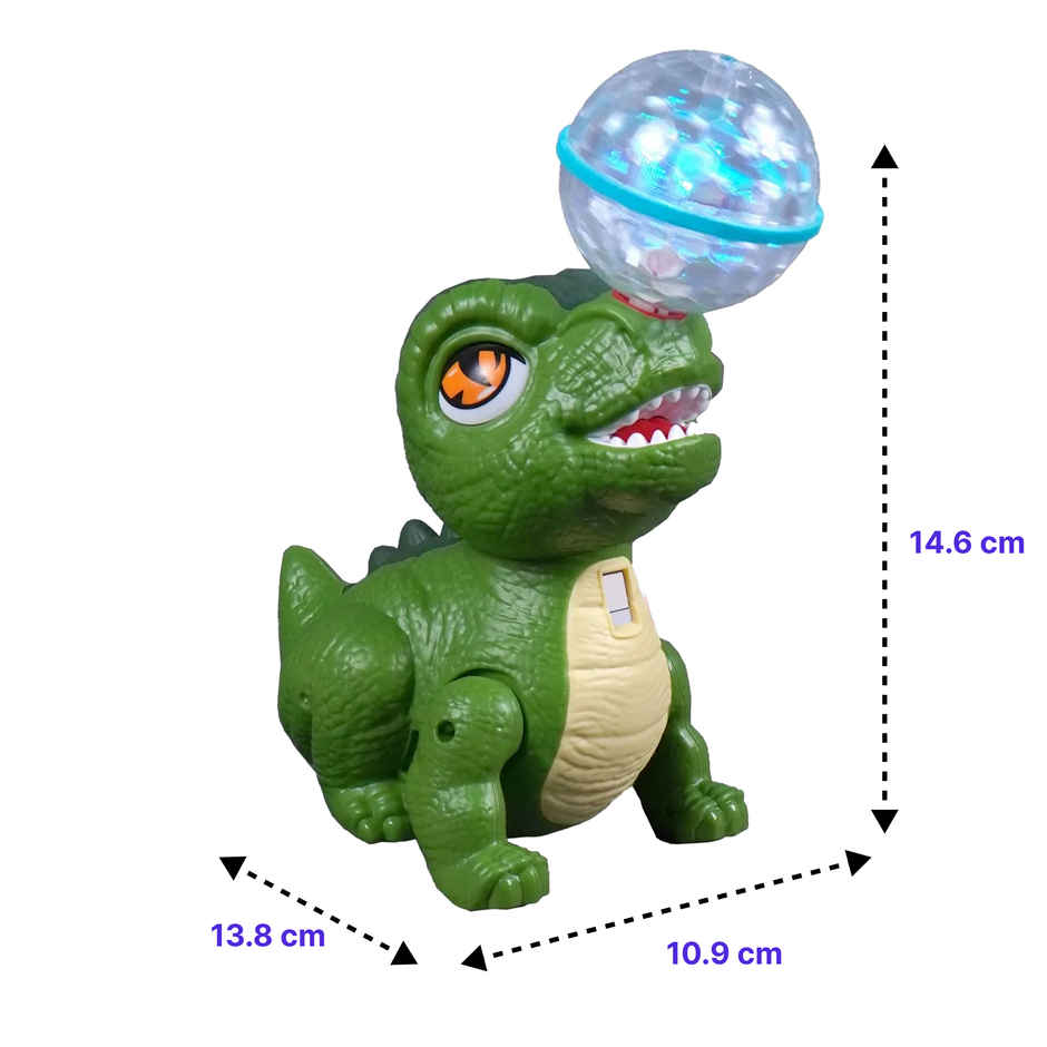 Toyshine Battery Powered Robotic T-Rex Dino Rotating Head Ball 360 Degree Stunt