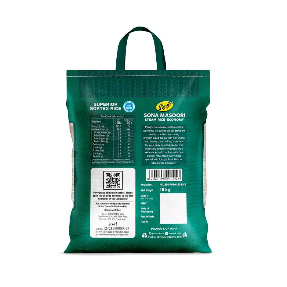 Parry's Sona Masoori Steam Rice Economy