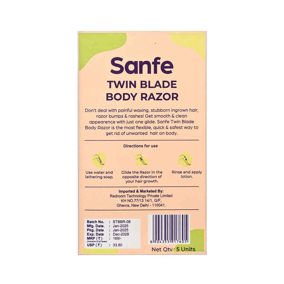 Sanfe Disposable Hair Removal Razor For Women Perfect For Legs Arms & Bikiline2 Blade Shaving Razor