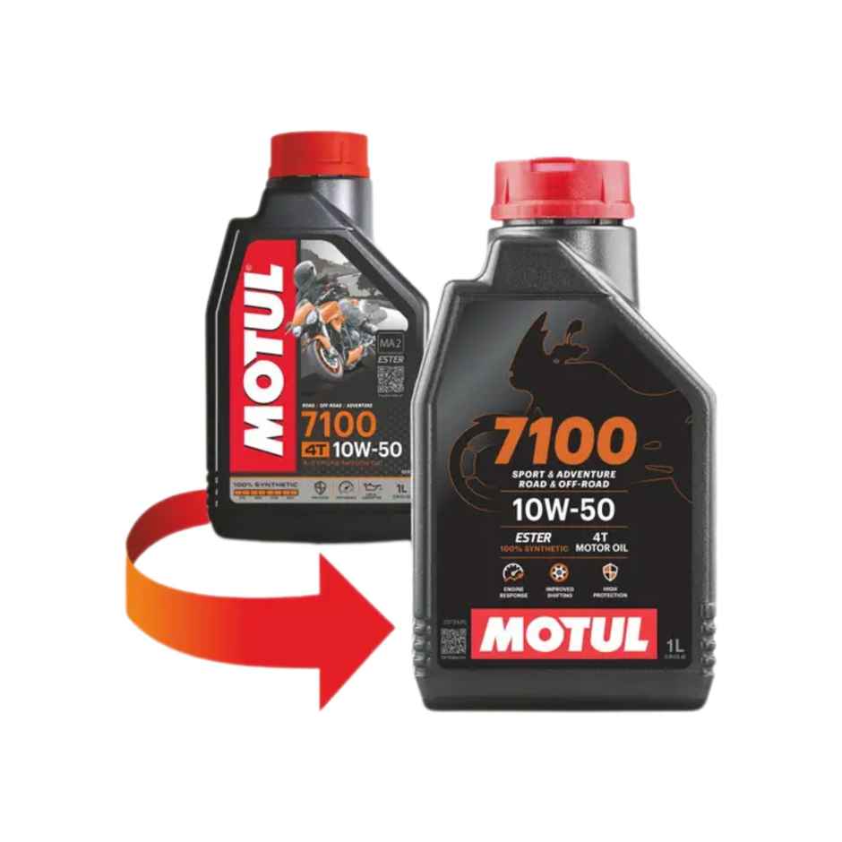 Motul 7100 4T 10W-50 API SN Fully Synthetic Petrol Engine Oil for Bikes | 1.5L