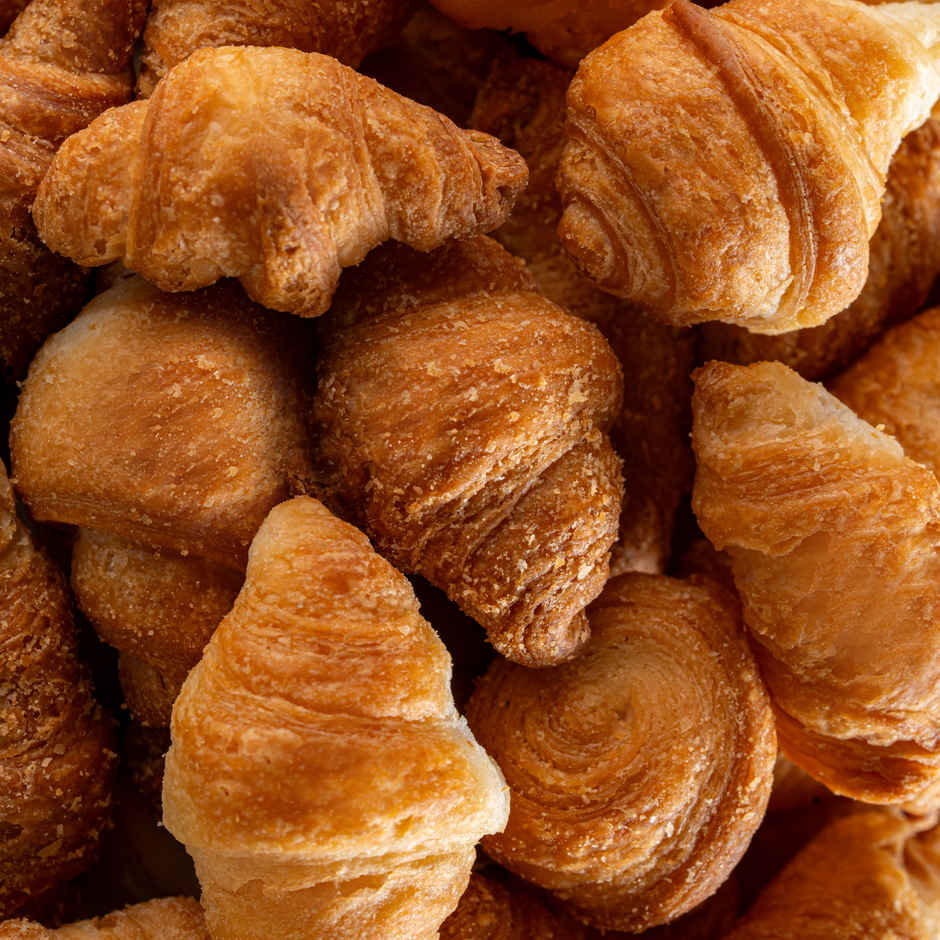 Mini Butter Croissants + Veg Puff + Vietnamese Cold Coffee