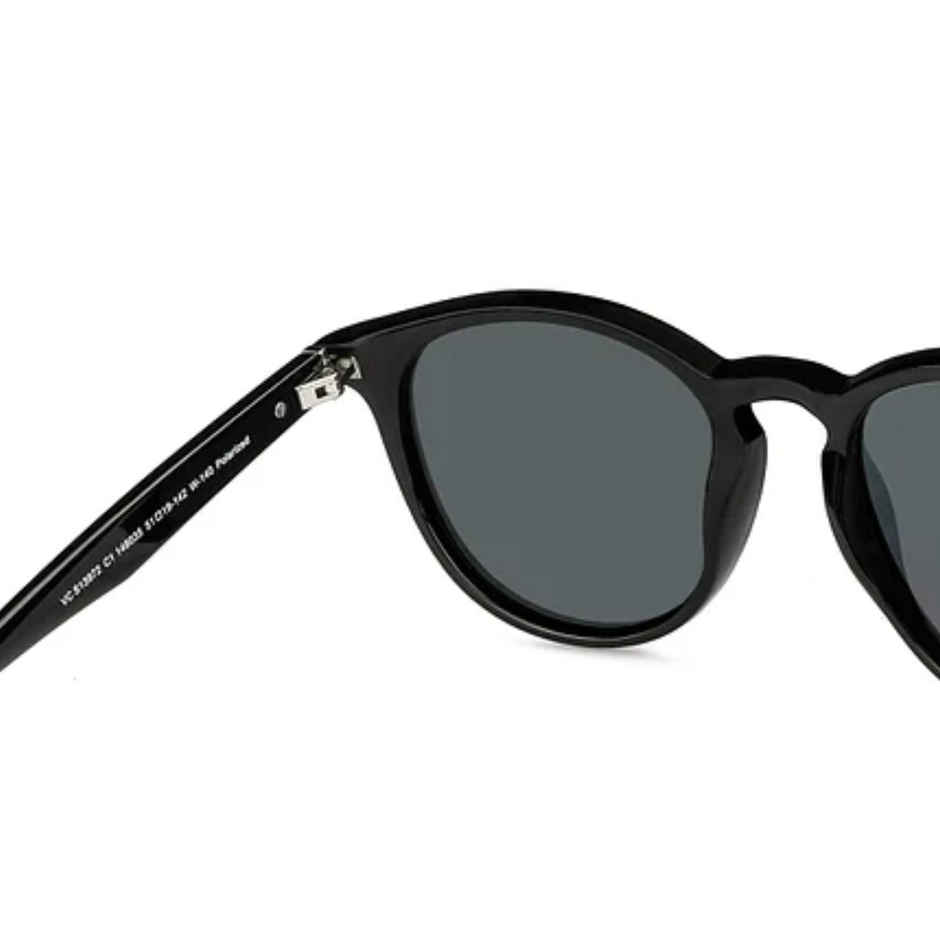 Vincent Chase By Lenskart Unisex Metal Round Sunglasses | Black - M