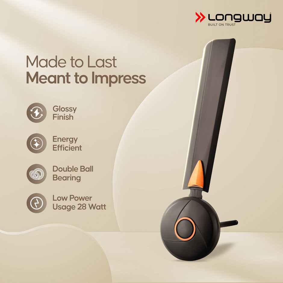Longway Aero 1200 mm BLDC Ceiling Fan with Remote Control | Smoked Brown