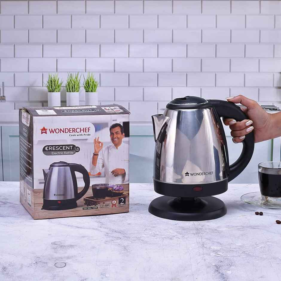 Wonderchef Acura Stainless-steel Electric Kettle | 1.5 L | 360 Degree Swivel