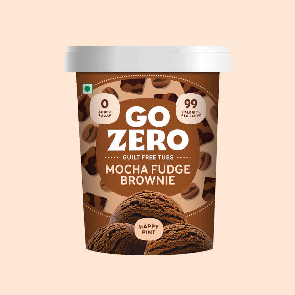 Go Zero Mocha Fudge Brownie Guilt Free Ice Cream Tub