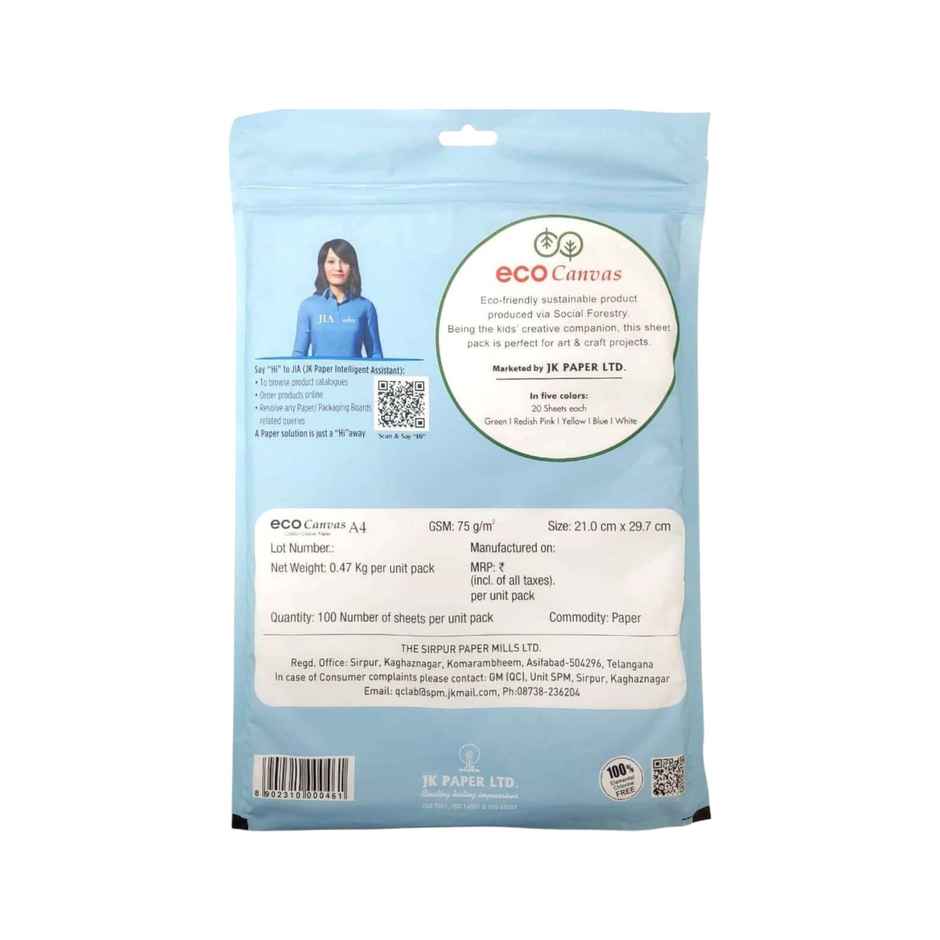 Jk Eco Canvas Multi Colour A4 Copier Paper 75 Gsm 100 Sheets