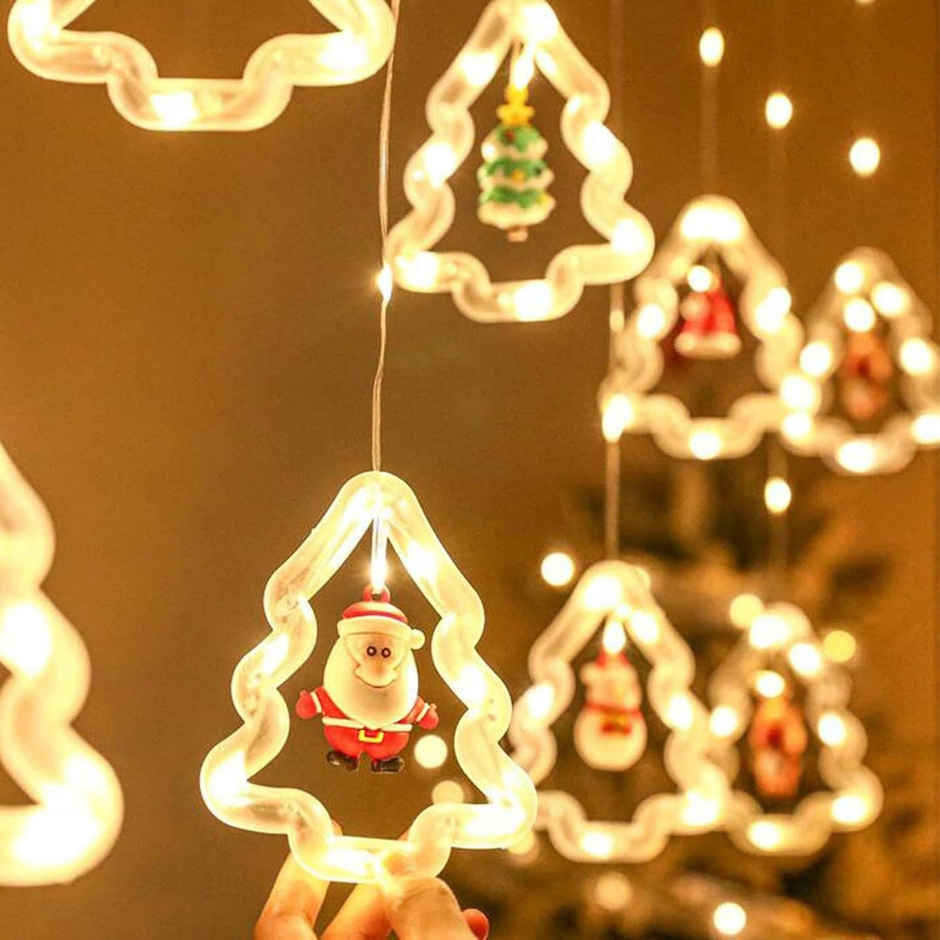 Quace Christmas Tree LED Decorative Lights - Warm White | Curtain Light
