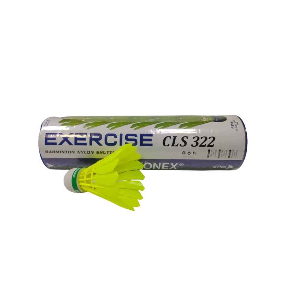 Konex 322 Nylon Shuttle Cock (Pack of 6) | Yellow