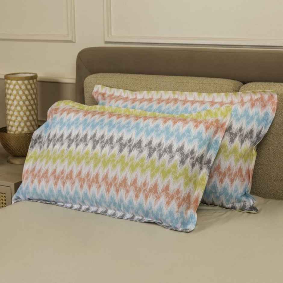 Wakefit 100% Cotton Pillow Cover | Standard Size 27x18 Inch | Set Of 2 | 144 TC | Parsia