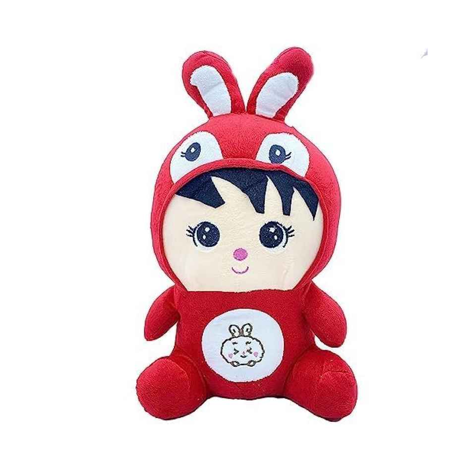DearJoy Bunny Rabbit with Cap Doll Toy Red - 27cm