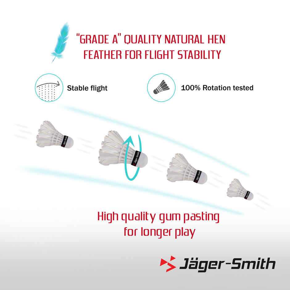 Jager Smith Tern Feather Shuttle Cock | White