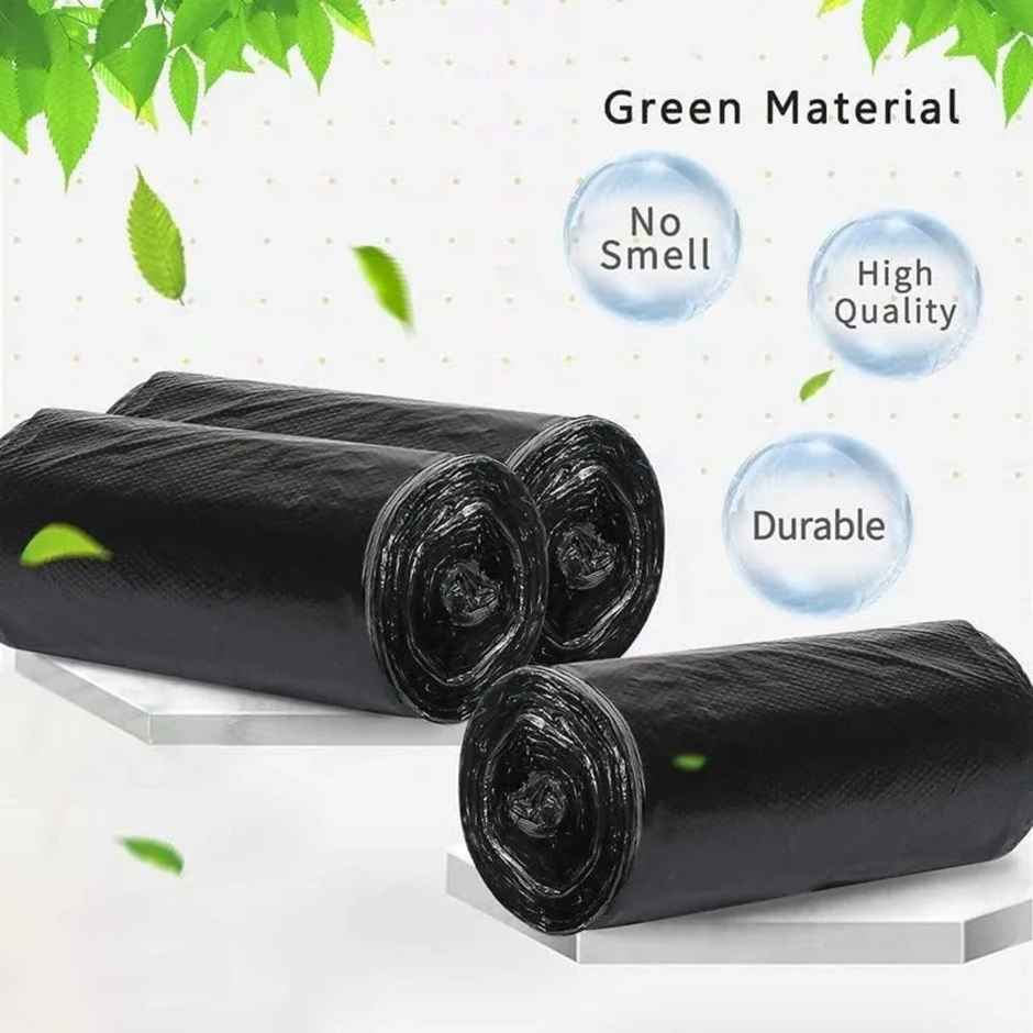 Perpetual Garbage Bags, 60 Pcs, Medium Size (Black-19 x 21 Inch) - (30 Pcs x Pack of 2 Rolls)