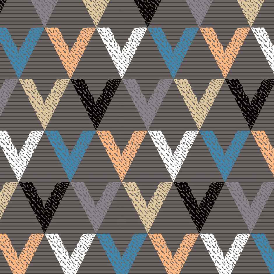 Elegant Weavers Topaz Single Geometric Bedsheet | With 1 Pillow Cover | Grey | 87 x 59 in
