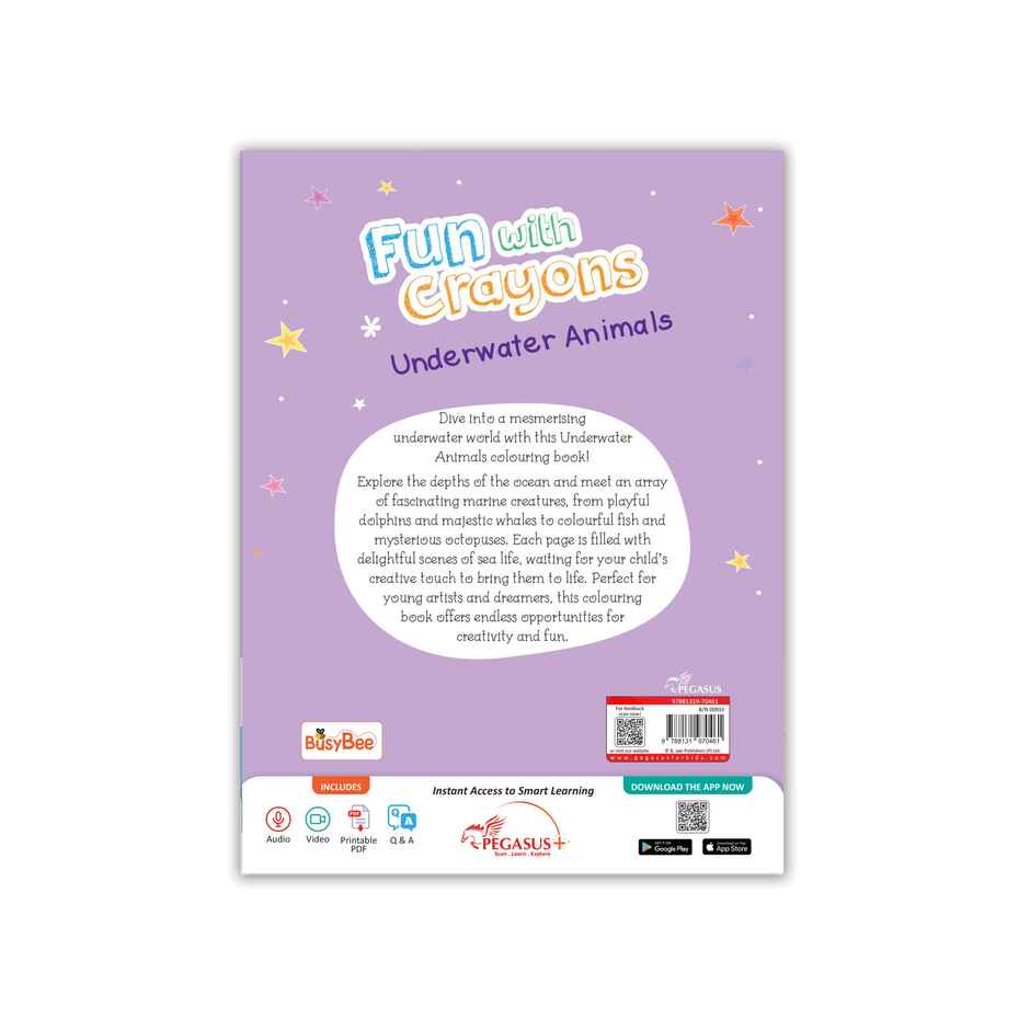 Pegasus Books Fun With Crayons | Underwater Animals