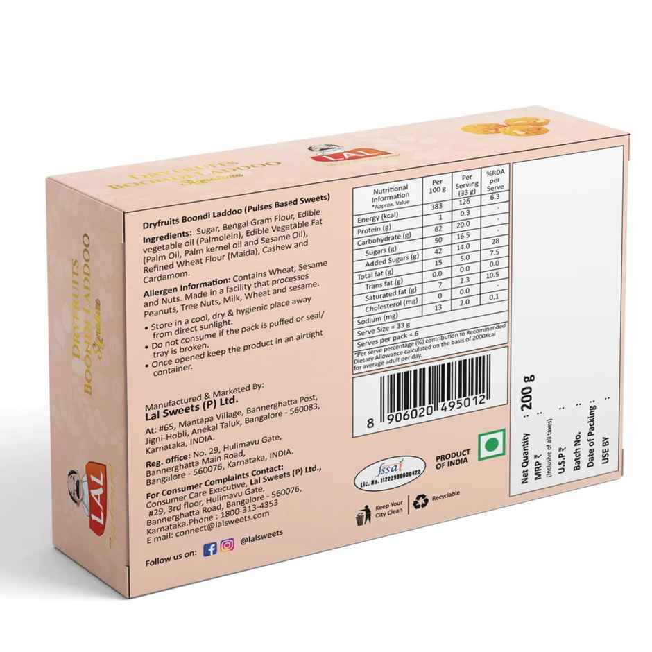 Lal Sweets Dry Fruits Boondi Laddoo