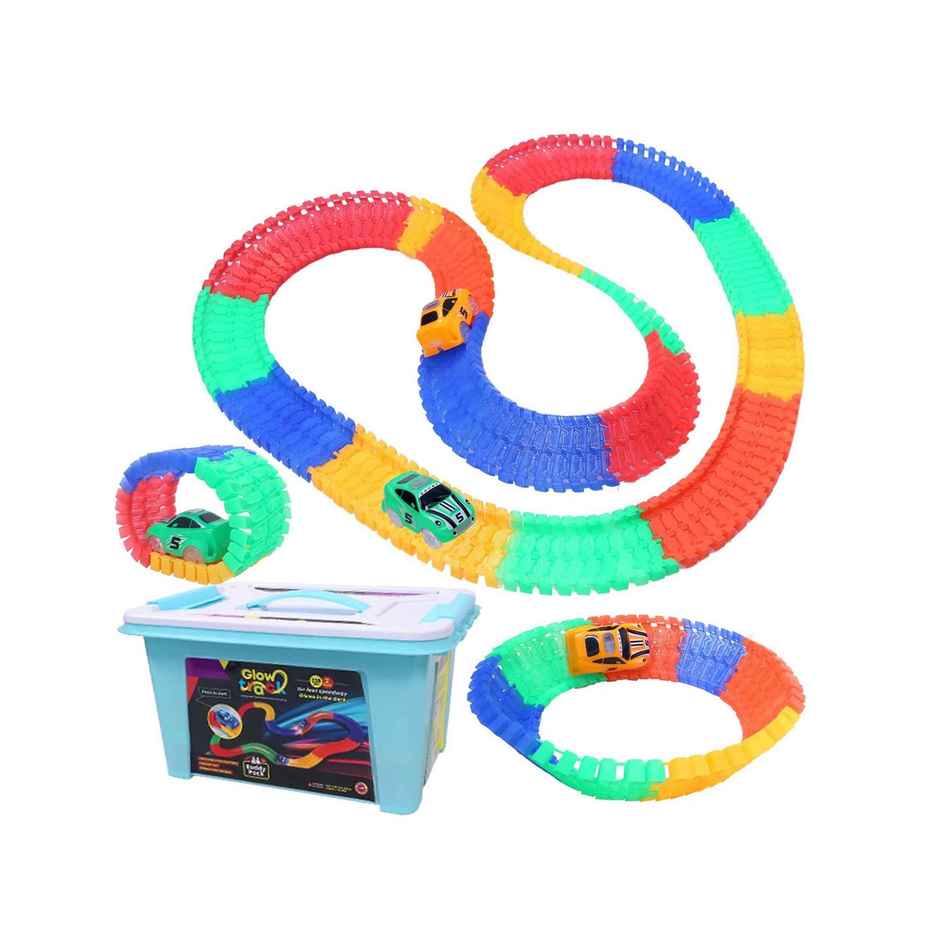 Toyshine 238 Pcs Glow Track Set with 2 LED Cars - Assorted