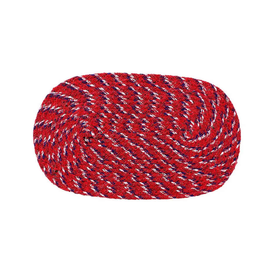 Homeharmony Anti- Skid Red & Blue Cotton Floor Mat | 50 x 30 cm