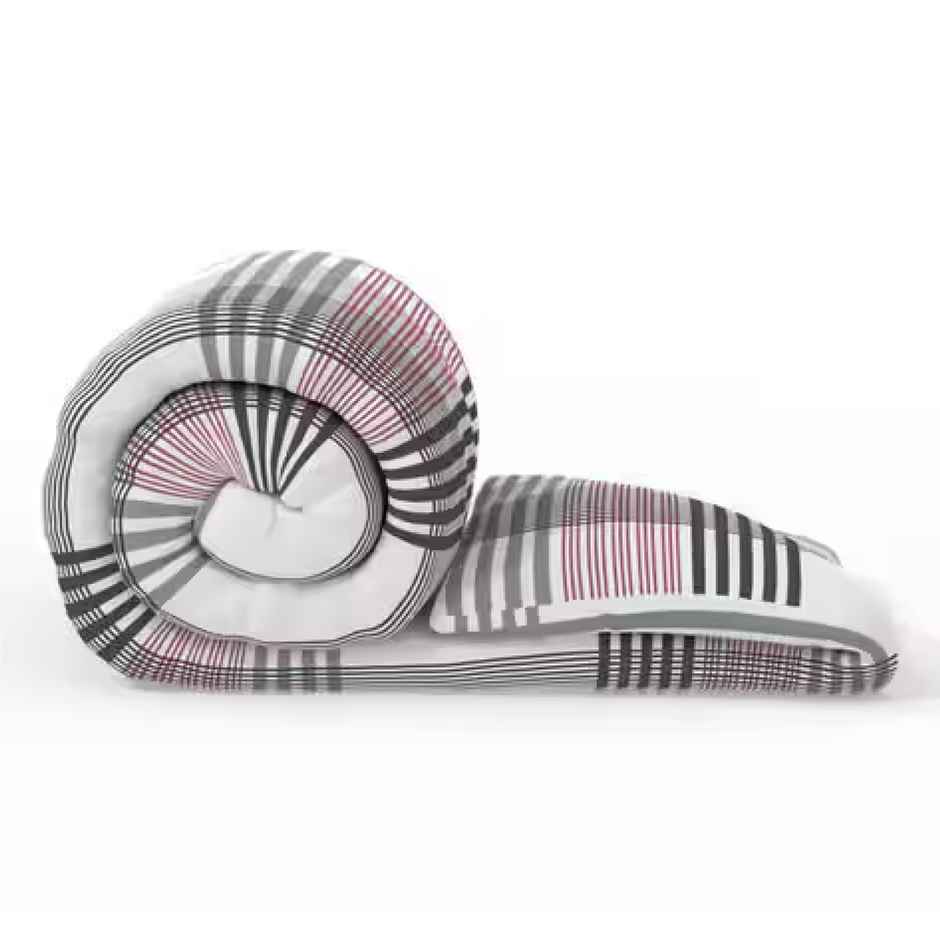 Nautica Super Soft 100% Cotton Fabric Comforter for All Weather | Double Size | Stripe | Red, Grey