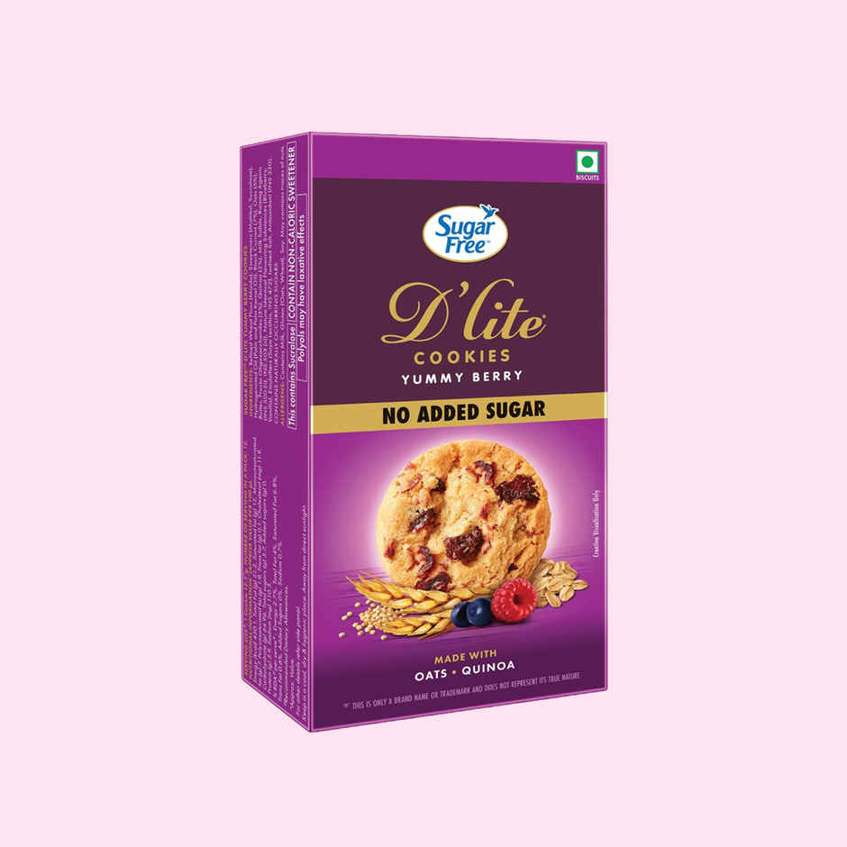 Sugar Free Dlite Yummy Berry Cookies | Made With Oats And Quinoa