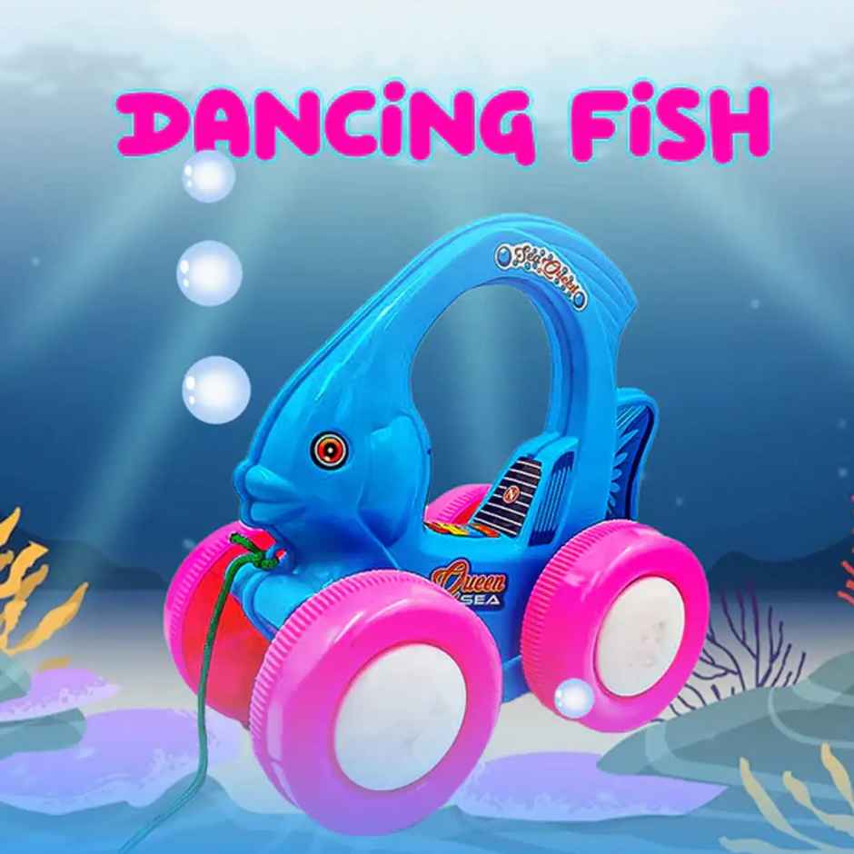 Toybharat Pulling Dancing Fish Toy - Multicolour Birthday Gift | Assorted