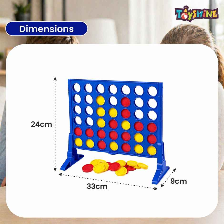 Toyshine 4 In A Row Connect Exciting Strategy Game For 2 Players Indoor Family Fun Game | 3+ Years