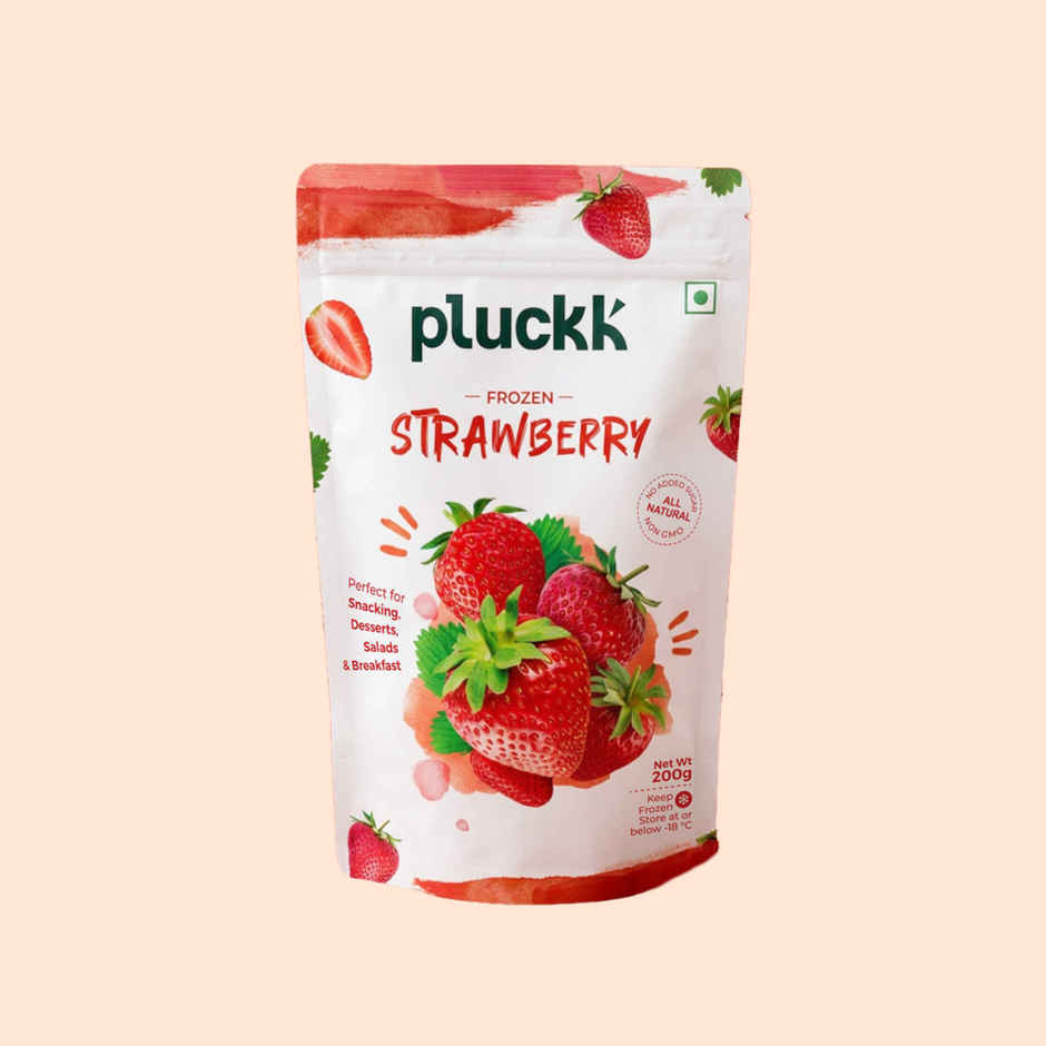 Pluckk Fresh Frozen Imported Strawberry Natural | Non Gmo | Rich In Vitamin C | Healthy Snack