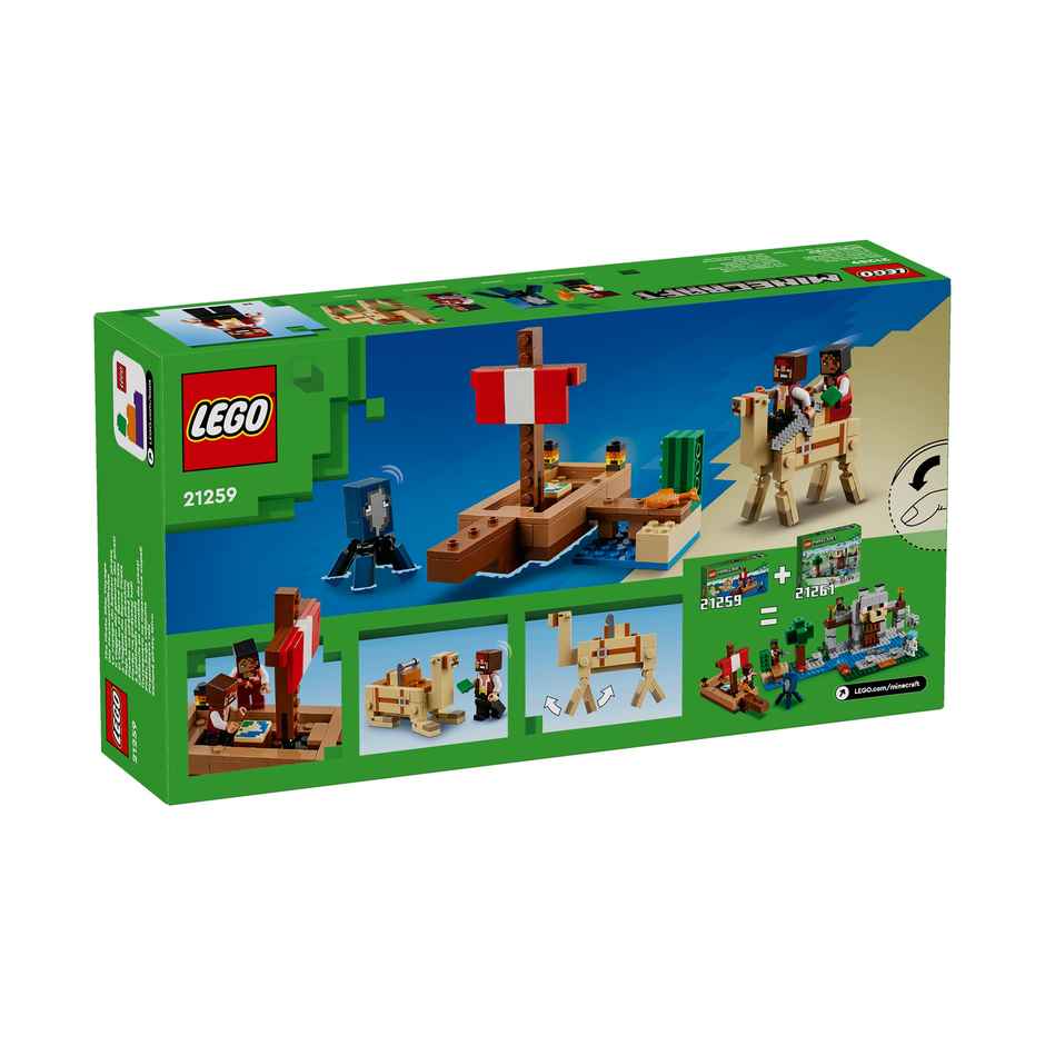 Lego Minecraft The Pirate Ship Voyage Boat Playset 21259 (106 Pieces)