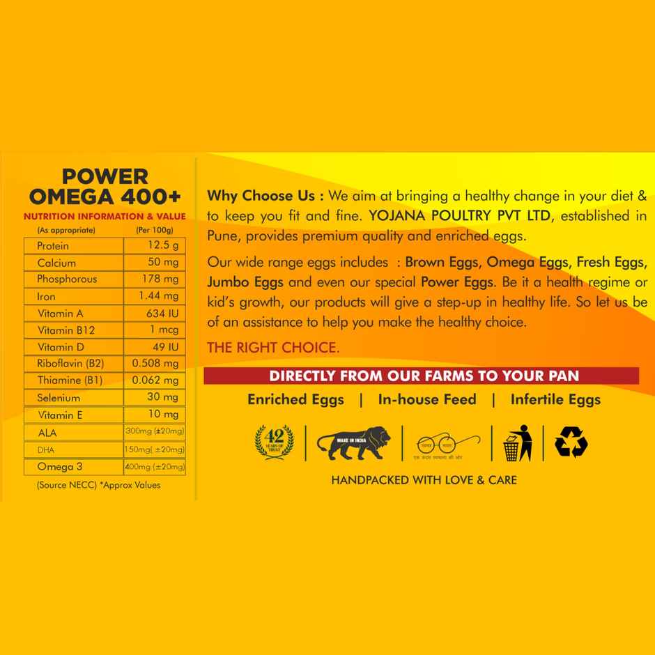 Yojana Power Omega White Eggs