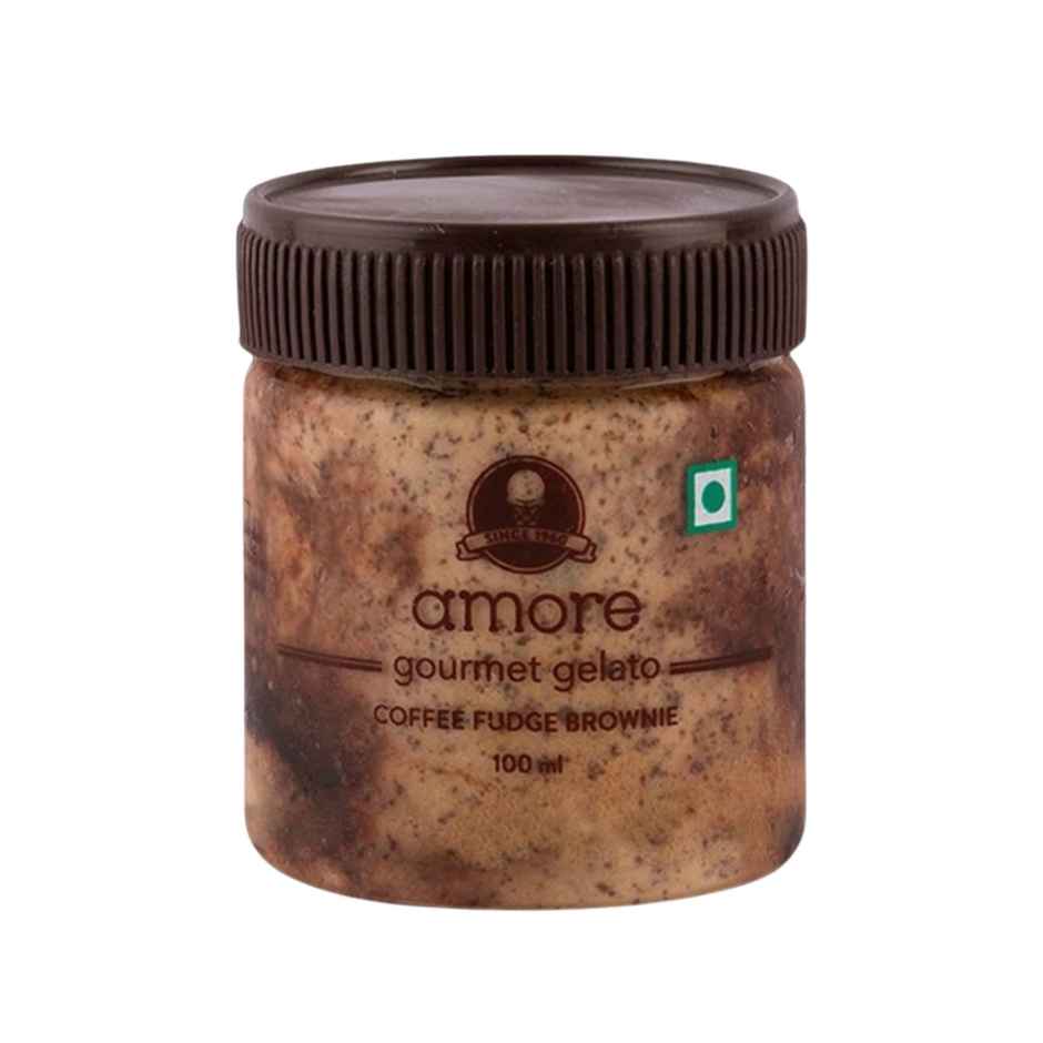 Amore Gelato Coffee Fudge Brownie Ice Cream Cup Combo