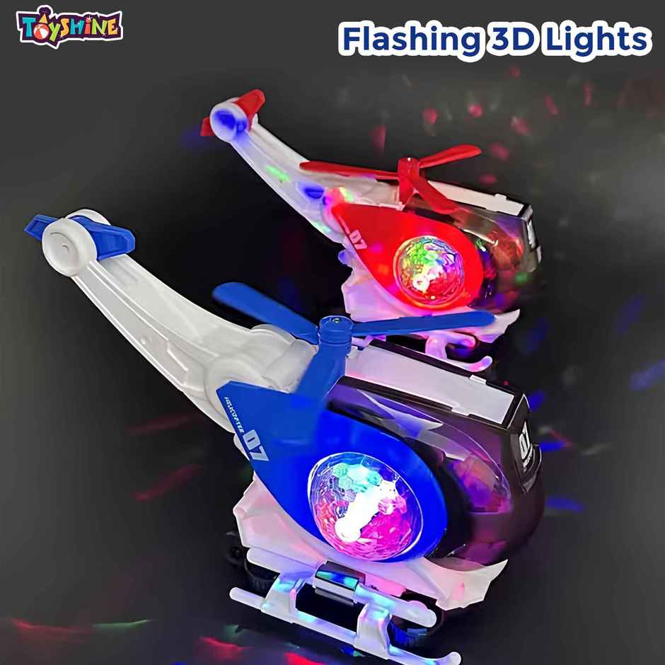 Toyshine Rc Helicopter Toy With 3D Lights and Sound | For Kids of 3+ Years Old