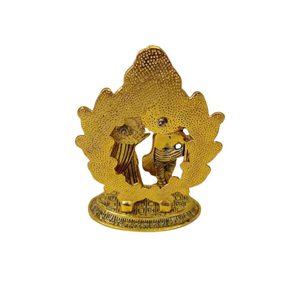 Radha Krishna Mehrab Design in Gold Polish | Devnidhi