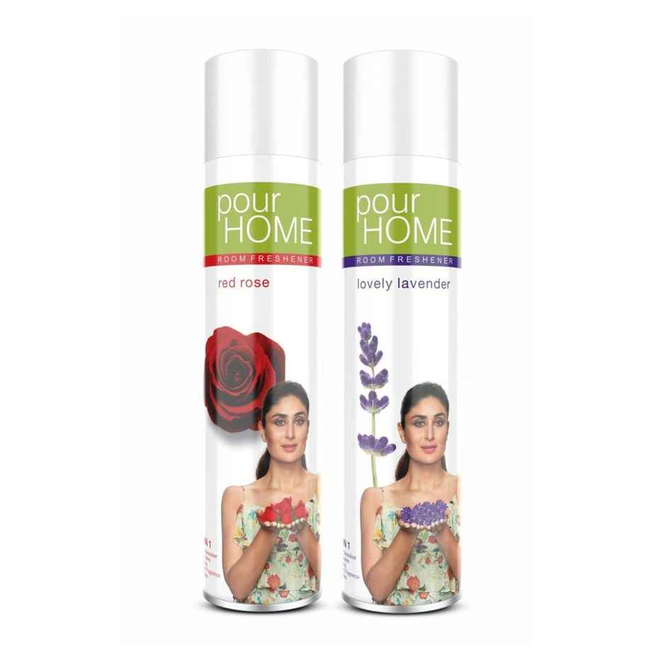 Pour Home Red Rose & Lovely Lavender Room Freshener Spray