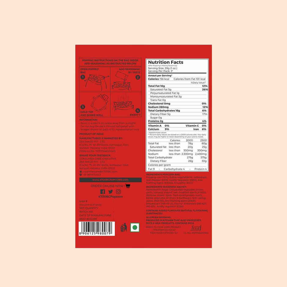 4700BC Microwave Popcorn Bbq Bag | Quick & Flavourful